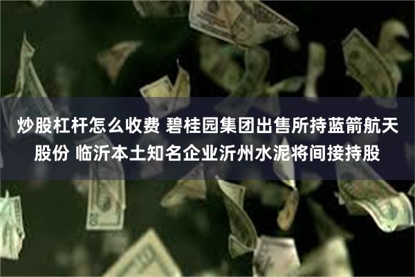 炒股杠杆怎么收费 碧桂园集团出售所持蓝箭航天股份 临沂本土知名企业沂州水泥将间接持股